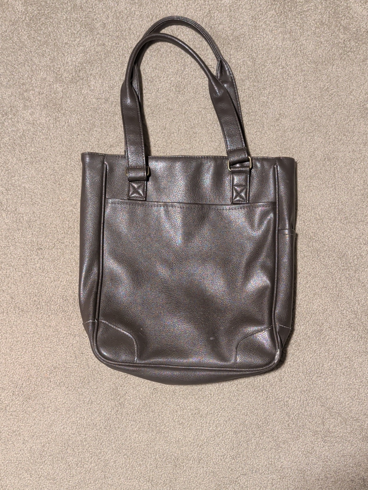 Classic Dark Brown Leather Tote Bag